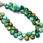 Natural Opalina Gemstone from Andes Peru, 9.5 mm size smooth heart shape beads, 8.5 inch full strand, rare gem beads for jewelry making