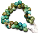 Natural Opalina Gemstone from Andes Peru, 12 mm size smooth heart shape beads, 8.5 inch full strand, rare gem beads for jewelry making - Image 3