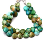 Natural Opalina Gemstone from Andes Peru, 12 mm size smooth heart shape beads, 8.5 inch full strand, rare gem beads for jewelry making