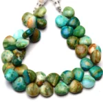 Natural Opalina Gemstone from Andes Peru, 12 mm size smooth heart shape beads, 8.5 inch full strand, rare gem beads for jewelry making