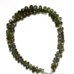 Natural Green Sapphire gem, 4x2 to 5x3 mm size faceted teardrop beads, 6 inch strand - Image 3