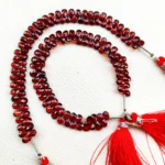 Natural Garnet Gemstone 6x4 mm Size Faceted Pear Shape Briolette Beads 6" Strand