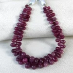 Natural Ruby Gemstone 6x4 to 10x6mm Size Smooth Teardrop Shape Beads 8" Strand - Image 3