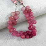 Sri Lanka Pink Sapphire Gems, 8x6mm Smooth Teardrop Beads, 4" Strand - Image 3