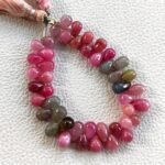 Sri Lanka Multicolor Sapphire Gems, 6x4 to 7x5mm Smooth Teardrop Beads, 5" Strand
