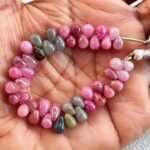 Sri Lanka Multicolor Sapphire Gems, 6x4 to 7x5mm Smooth Teardrop Beads, 5" Strand - Image 4