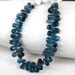 Natural London Blue Topaz Gemstone 6x4 to 7x5mm Teardrop Cut Briolette Beads 6" Strand