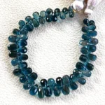 Natural London Blue Topaz Gemstone 6x4 to 7x5mm Teardrop Cut Briolette Beads 6" Strand - Image 4