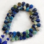 Rare Afghanite Gemstone, 10x8 to 11x8mm Pear Beads, 8" Strand, UV light color change gems - Image 3