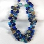 Rare Afghanite Gemstone, 10x7 to 11x8mm Pear Beads, 8" Strand, UV light color change gems - Image 2