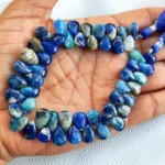 Rare Afghanite Gemstone, 10x7 to 11x8mm Pear Beads, 8" Strand, UV light color change gems - Image 4