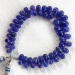 Natural Tanzanite Gemstone 8x5 to 12x8mm Smooth Teardrop Beads 8" Strand - Image 3
