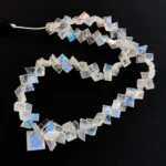 Rainbow Fire Moonstone Gems 6-14mm Size Jewelry Making Cut Beads 13" Strand