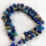 Rare Afghanite Gemstone, 10x7 to 11x8mm Pear Beads, 8" Strand, UV light color change gems - Image 3