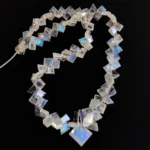Rainbow Fire Moonstone Gems 6-14mm Size Jewelry Making Cut Beads 13" Strand - Image 3