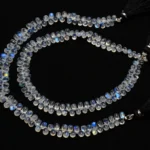 blue fire rainbow moonstone, natural gemstone, teardrop shape smooth beads, 6x4mm approx. size beads, 10 inch full strand