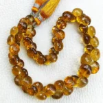 Natural AAA Grade Honey Quartz Multiple Size Faceted Onion Shape Briolette Beads 9" Strand - Image 3